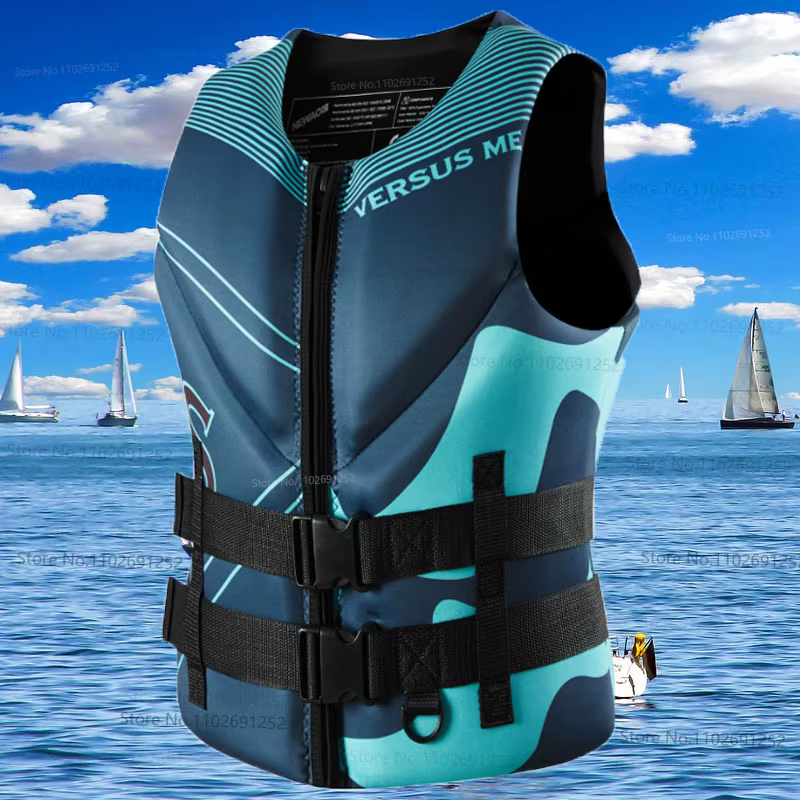 Gilet de sauvetage pour adultes Sports nautiques Natation Surf Raft Kayak Pêche Jet Ski Gilet de sauvetage Super Flottabilité Néoprène Gilets de sauvetage