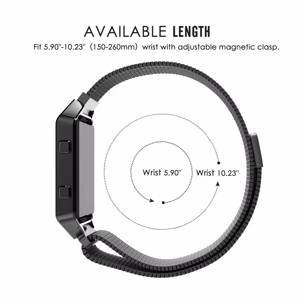 Bracelets de montre à boucle milanaise en maille, pour Galaxy Watch 3 4 5, 16mm, 18mm, 20mm, 22mm, 4 couleurs, fermeture magnétique