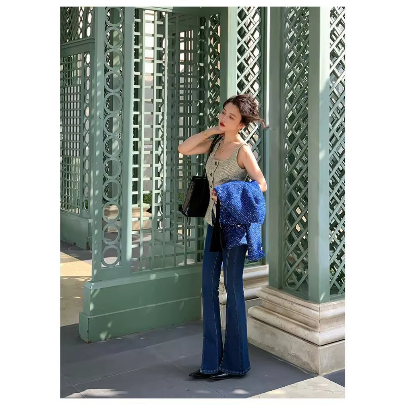 Gilet de mode française pour femmes, haut rétro Slim polyvalent sans manches