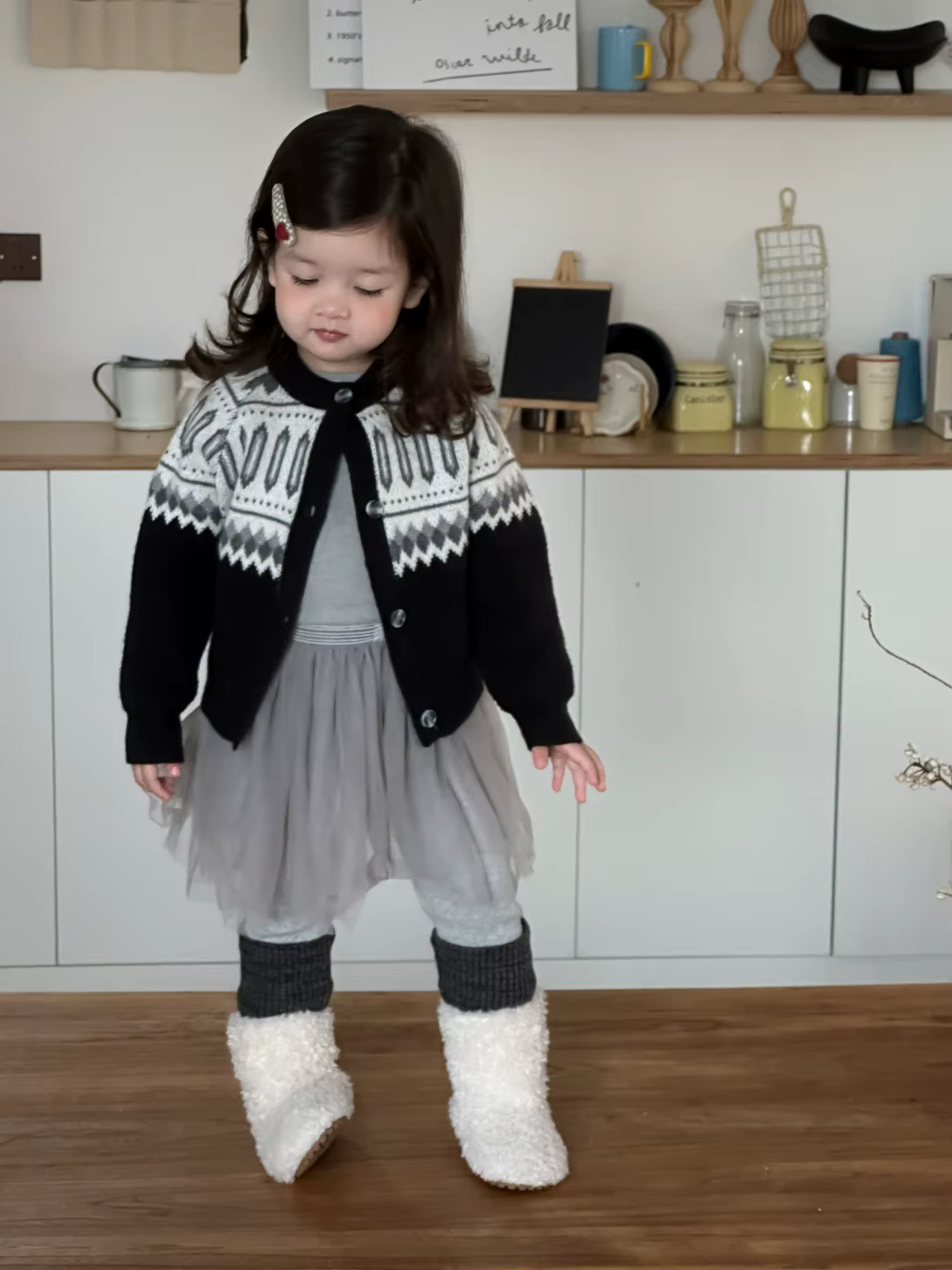 2025 hiver nouveau bébé fille à manches longues pull décontracté enfants tricot Cardigan enfants filles épais chaud pull manteau vêtements pour bébés