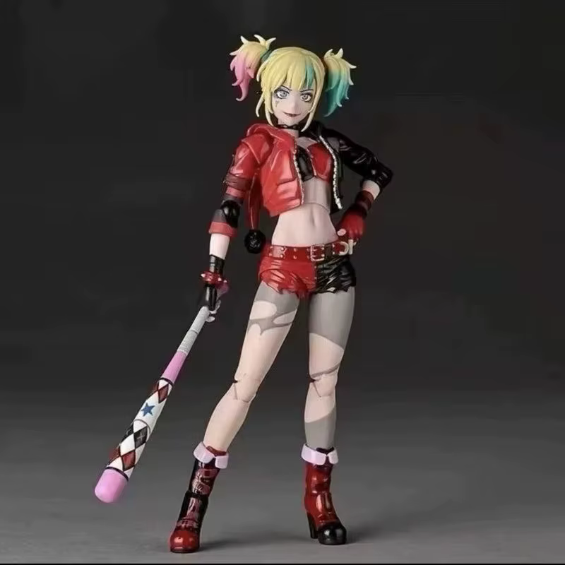 Kaiyodo En Stock Harley Quinn Suicide Squad Isekai Revoltech Amazing Yamaguchi Figurine Articulée à Têtes Interchangeables
