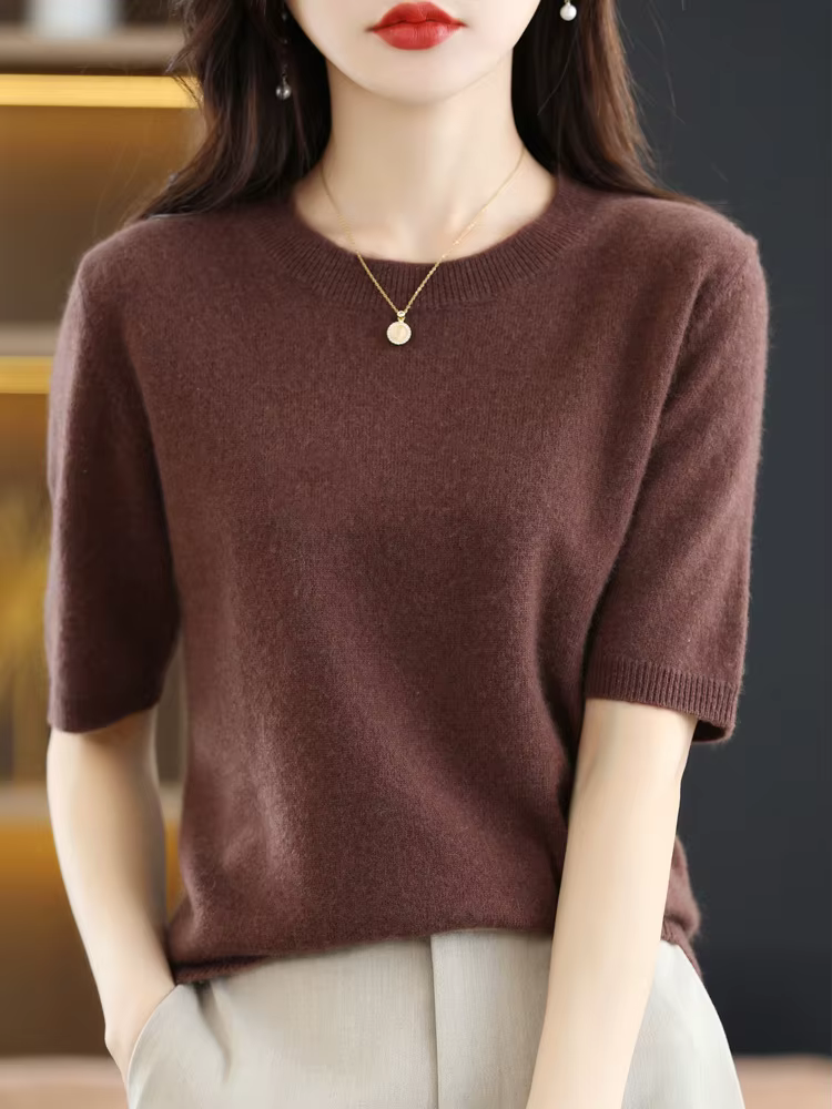 Pull en laine mérinos et polyester pour femmes, coupe ample, style décontracté, automne hiver, confortable et élégant, parfait pour le bureau ou pour se blottir à la maison