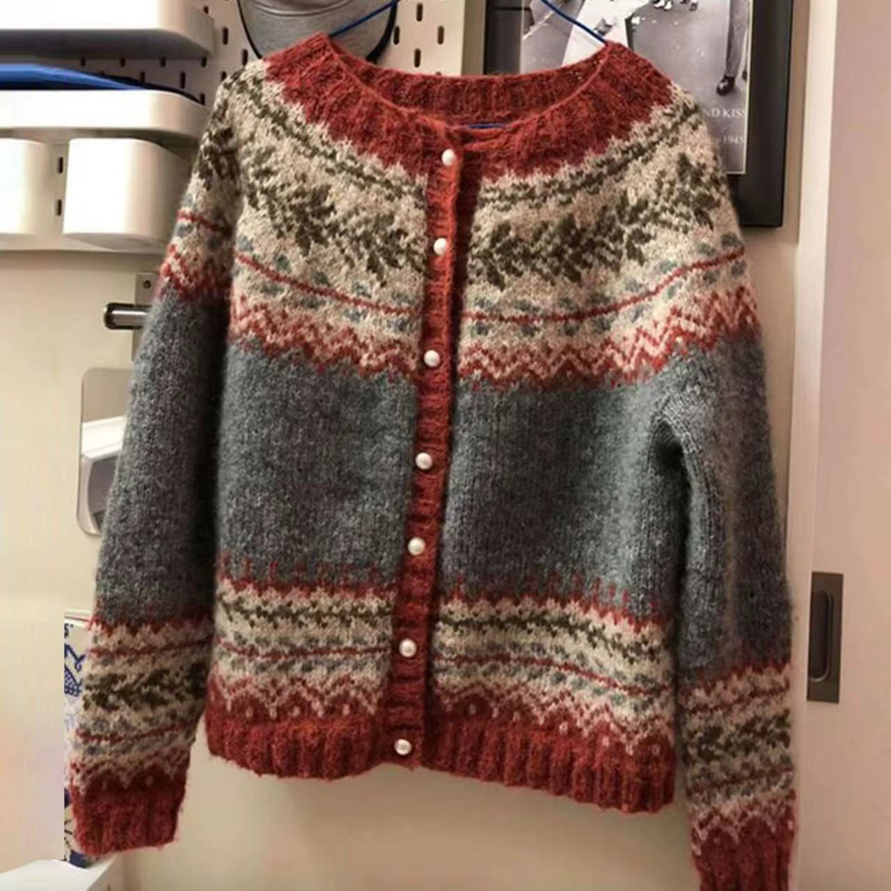 ​ Cardigan en tricot Jacquard de Style ethnique pour femmes