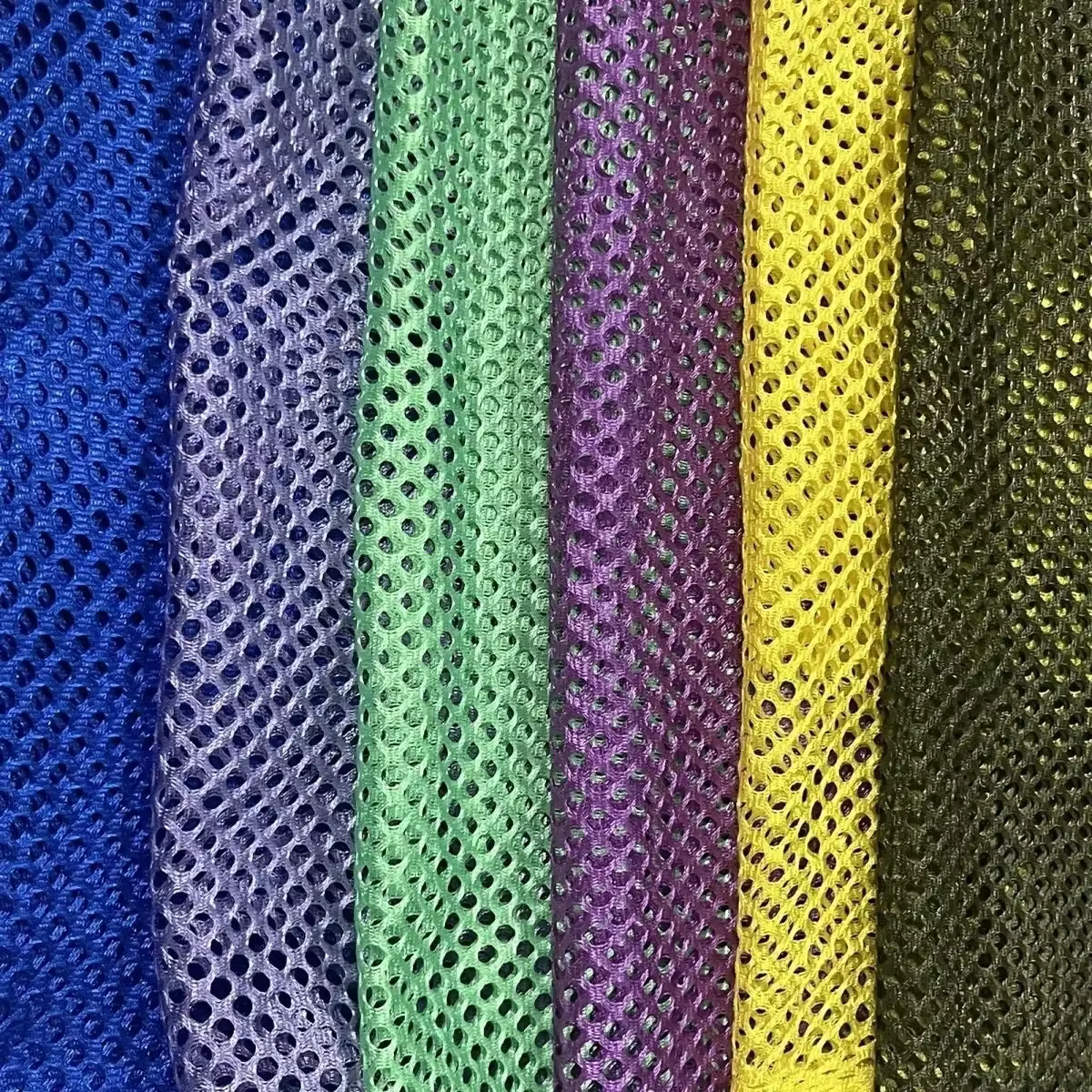 Filet de pêche en tissu noir respirant, maille au mètre pour sacs en tissu, couture hamac, motif hexagonal uni, textile fin et lisse