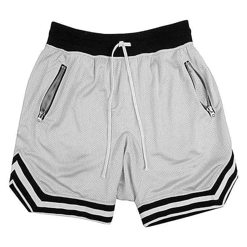 Shorts de sport en mesh pour hommes, été, basketball, fitness, course à pied, respirants, amples, entraînement musculaire, Bermuda Masculina