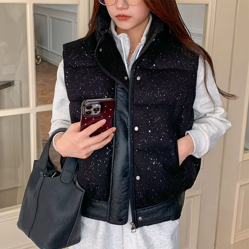 Gilet en duvet de coton pour femme