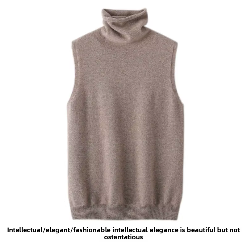 Pull en laine tricoté à col haut