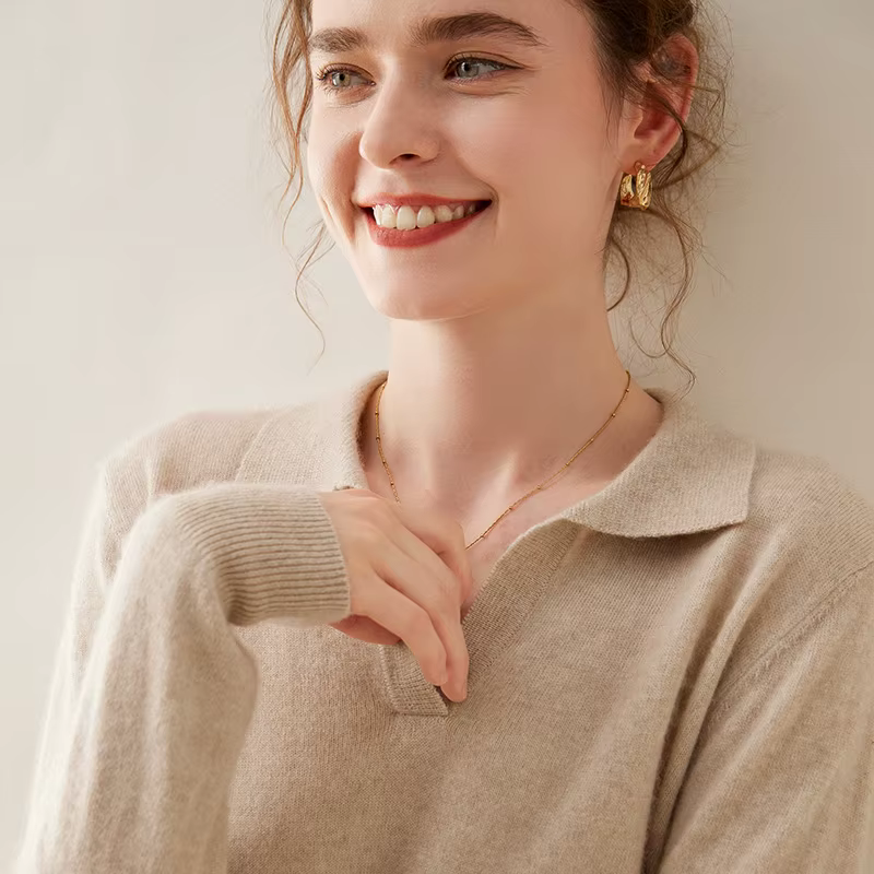 WinvyNee-Pull en cachemire et laine mérinos pour femme
