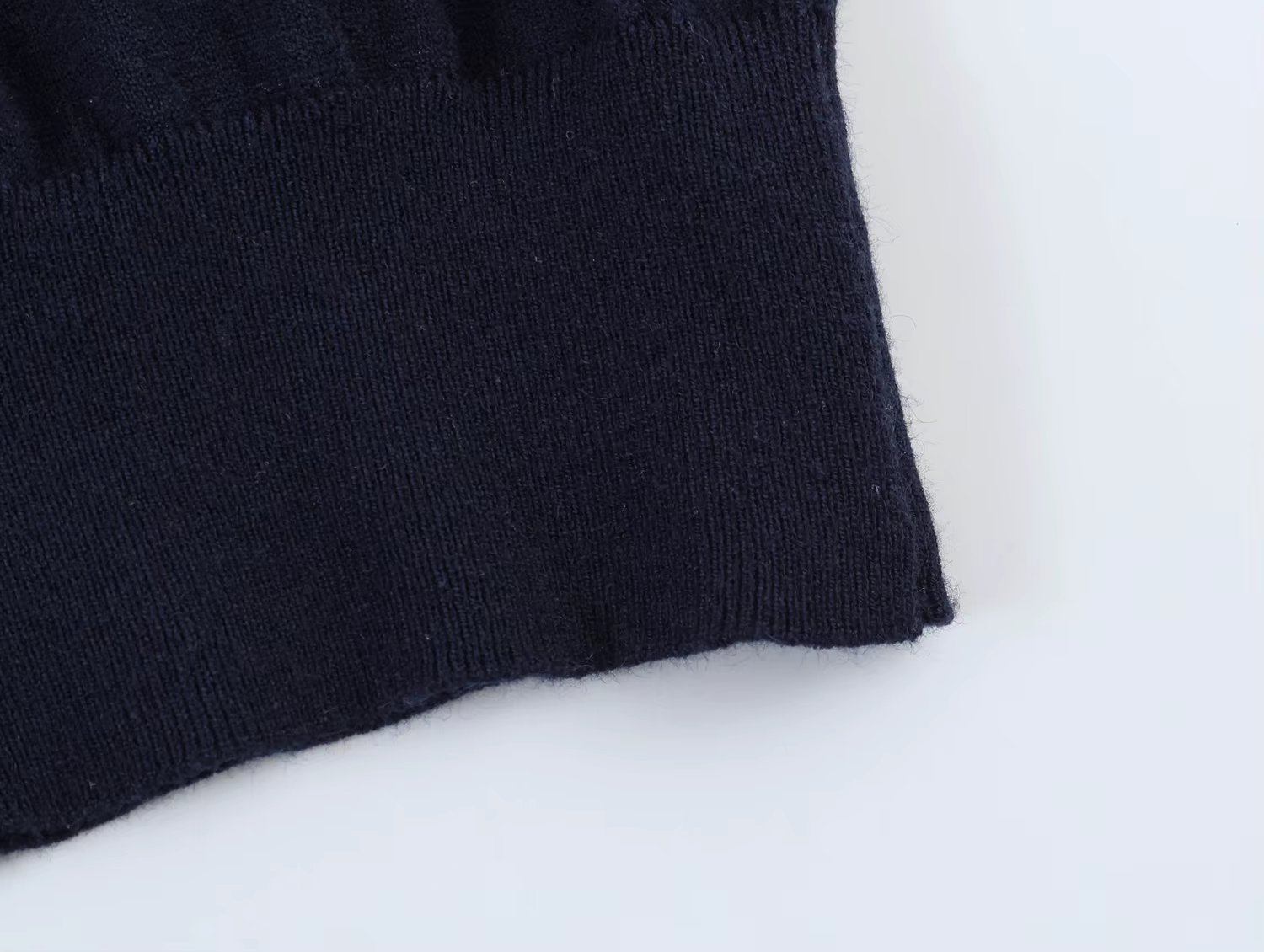 Pull en tricot à col français à manches courtes pour femme