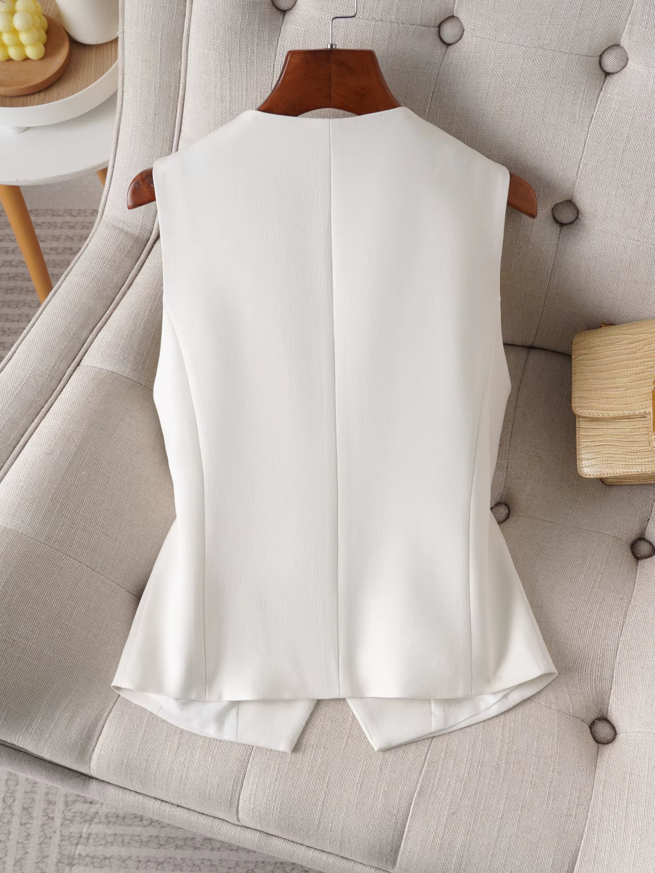 Gilet de costume superposé à simple boutonnage pour femme, idéal pour le printemps et l'automne, peut être porté comme couche intérieure ou extérieure, gilet de bureau élégant