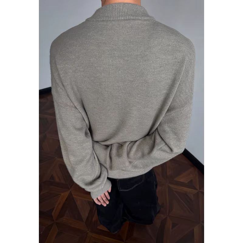 Pull en maille à col rond classique pour homme, couleur unie, pull-over, printemps, automne, streetwear décontracté, haut, M-XXXL