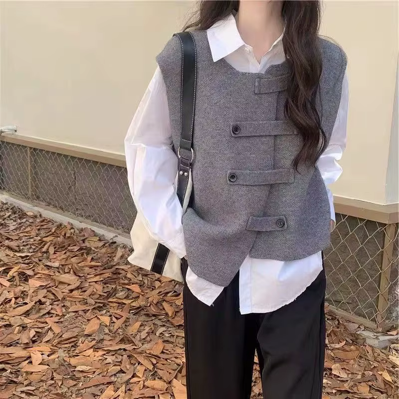Gilet irrégulier 2025, haut Cardigan Camisole sans manches