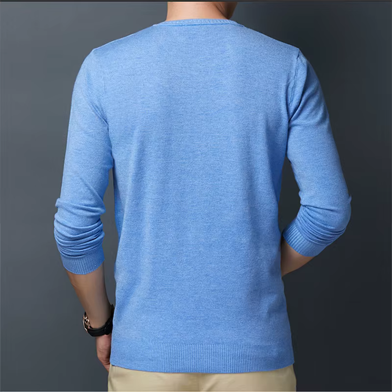 Pull à col en v, section fine
