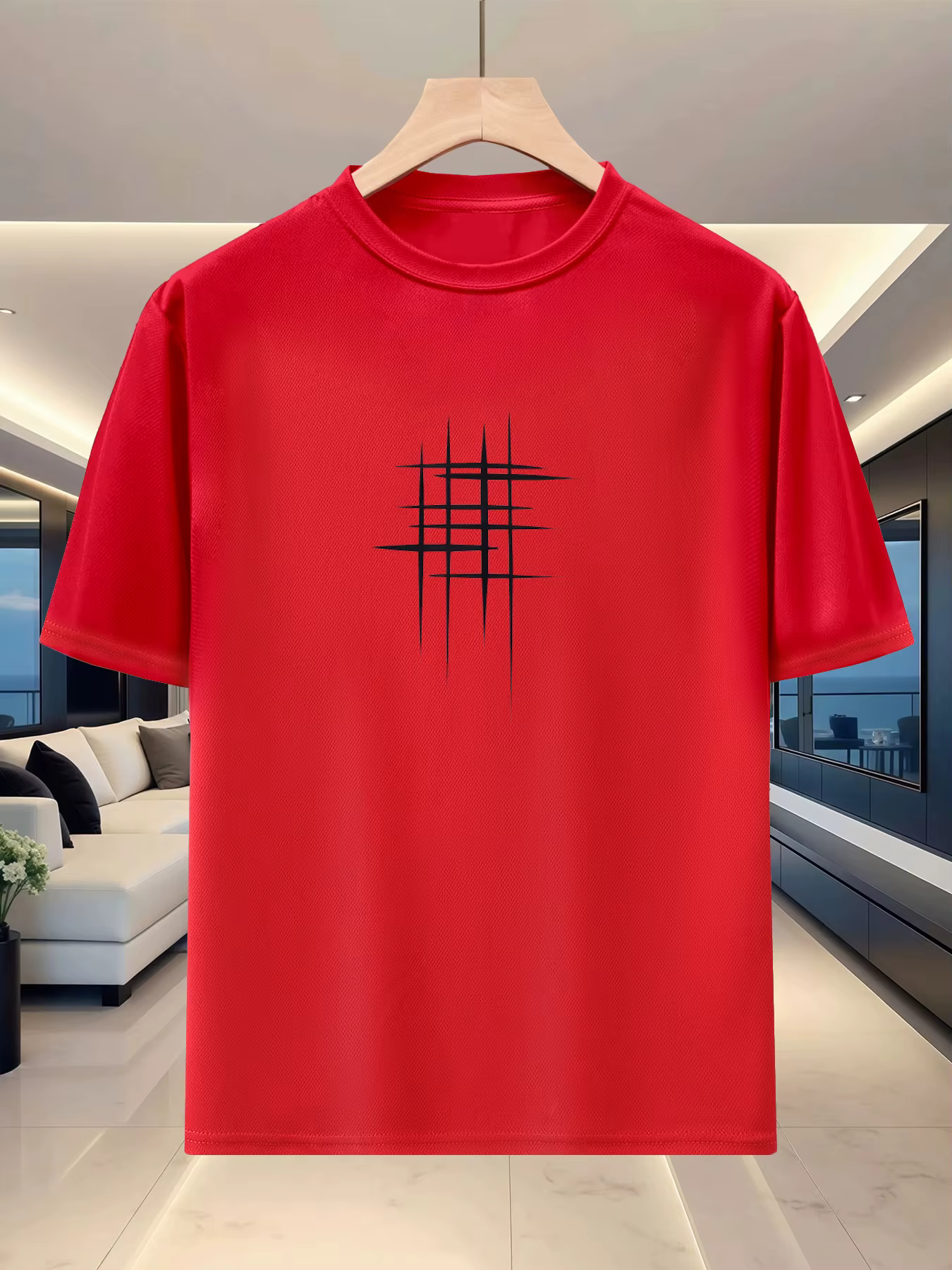 T-shirt à col rond et manches courtes pour homme - Vêtement de sport décontracté, respirant et à séchage rapide, anti-humidité, élégant et polyvalent
