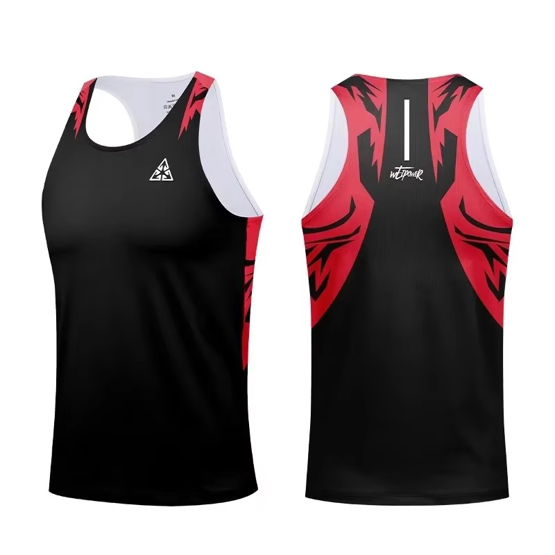 Gilets de course Marathon, T-shirts de course de sport professionnel d'été pour hommes et femmes, vêtements de fitness à séchage rapide pour basket-ball